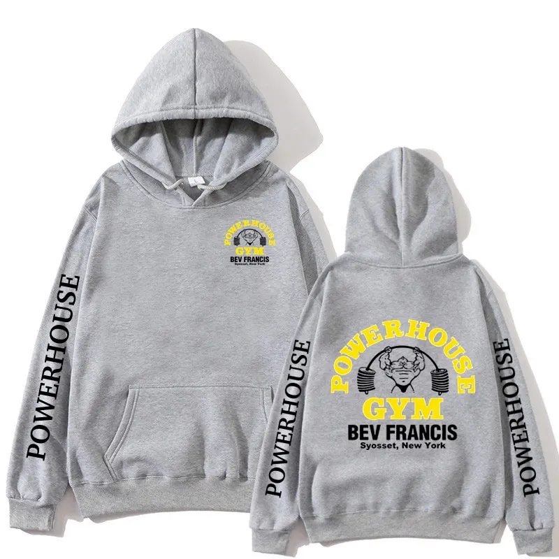 Funny Powerhouse Gym Hoodie Harajuku Men\'s Oversized Long Sleeve Sweatshirt Geek Fitness Hoody Tracksuit Gothic Streetwear Tops