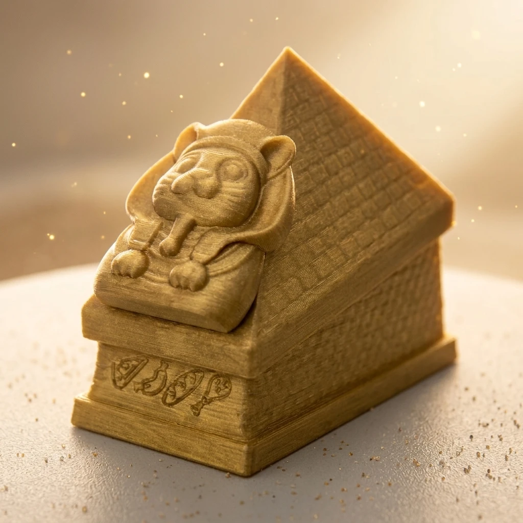Egyptian Pharaoh Hamster Casket Mini Golden Pet Memorial Coffin Small Animal Burial Urn for Dwarf Syrian Hamster Remembrance view 4