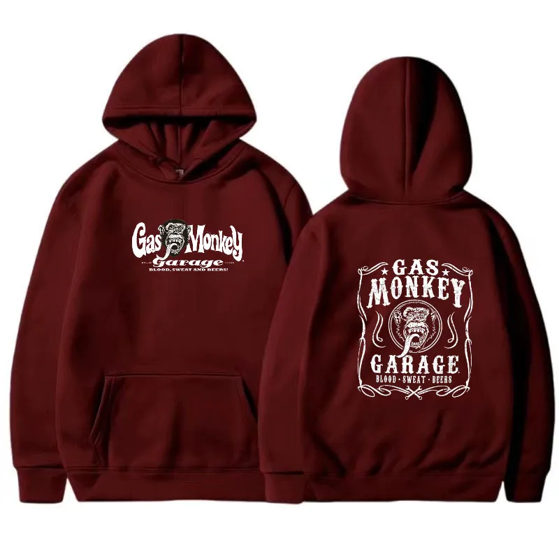 Gas monkey garage hoodie Harajuku pattern autumn pullover fashion unisex long sleeved winter casual street wear outdoor