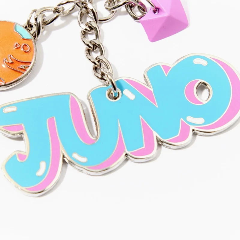 Authentic Juno Metal Keychain Alloy Material Compact Portable Charm Hanging Pendant Accessory Collectible Birthday Present Gift view 5