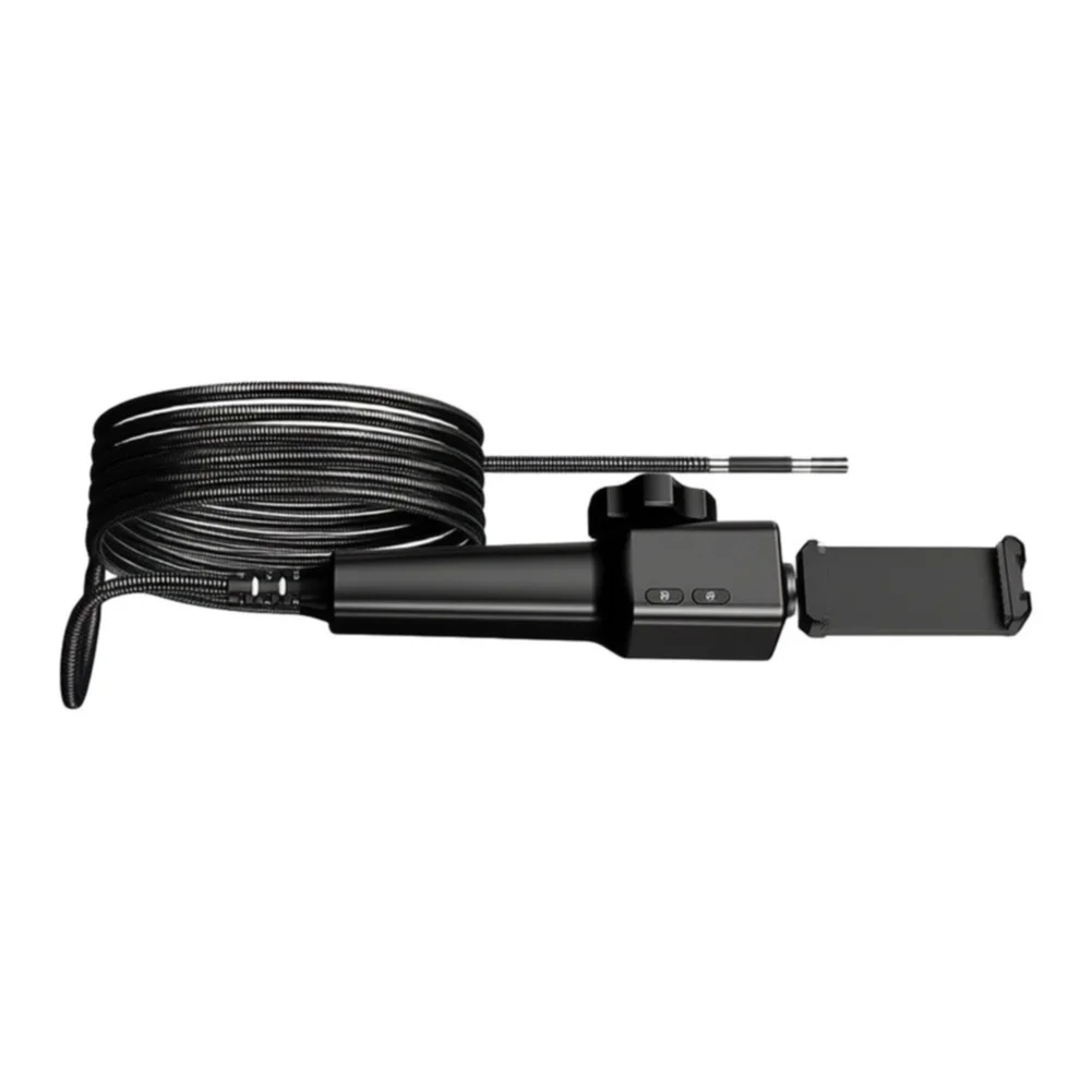 360 Degree Handheld Borescope for Car Engine Inspection Multiple Probe Sizes 6mm 8mm Flexible Gooseneck 1m 2m Cable Black