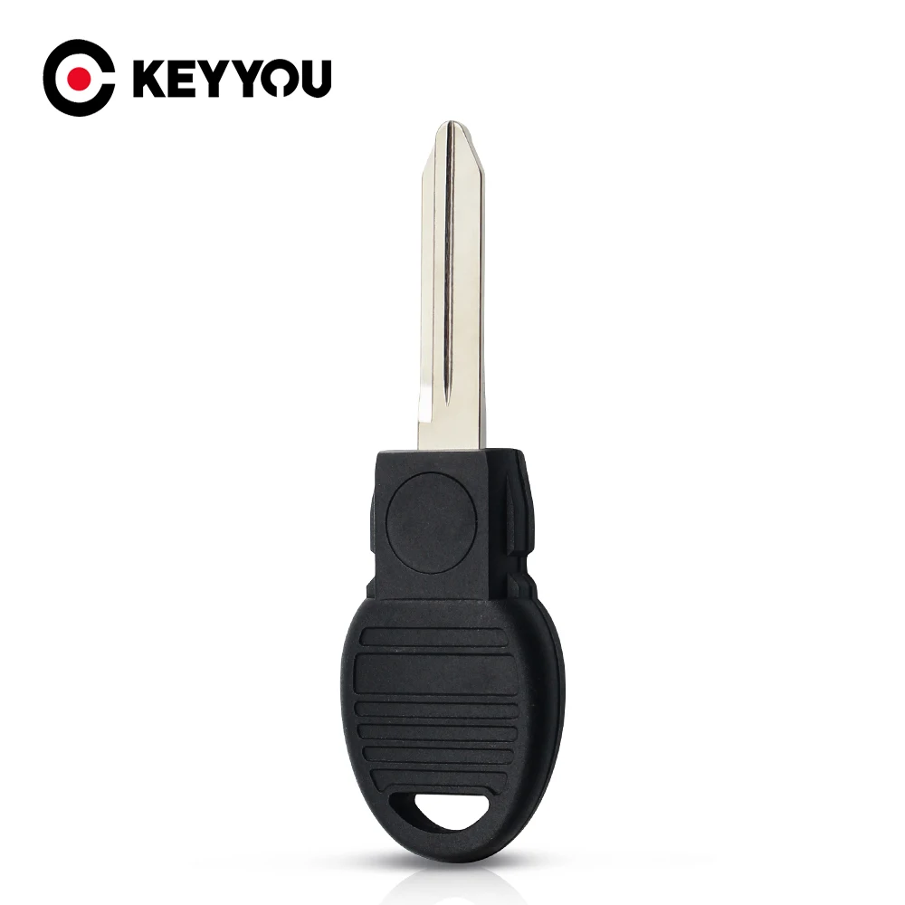 

KEYYOU 10pcs For Chrysler Dodge Jeep Transponder No Chip Uncut Key Case Shell Replacement Blank Car Key Cover New Y170 Blade