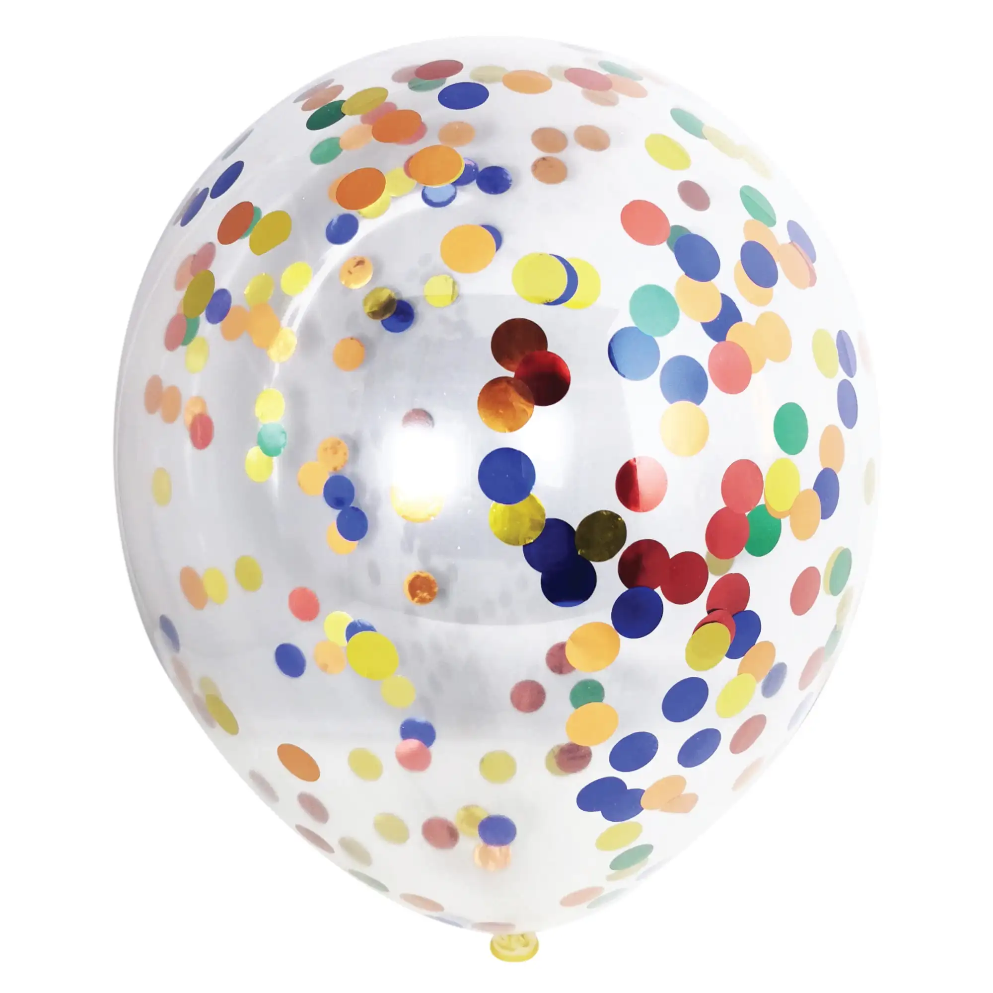 12'' Multi-Color Foil Confetti Balloons, 5 Count