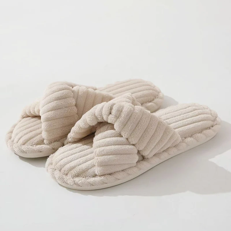 

Женские вельветовые домашние тапочки-шлепанцы 2026: Новые элегантные повседневные туфли без каблука для весны и осени, дизайнерская обувь с мягкой подошвой и открытым носком