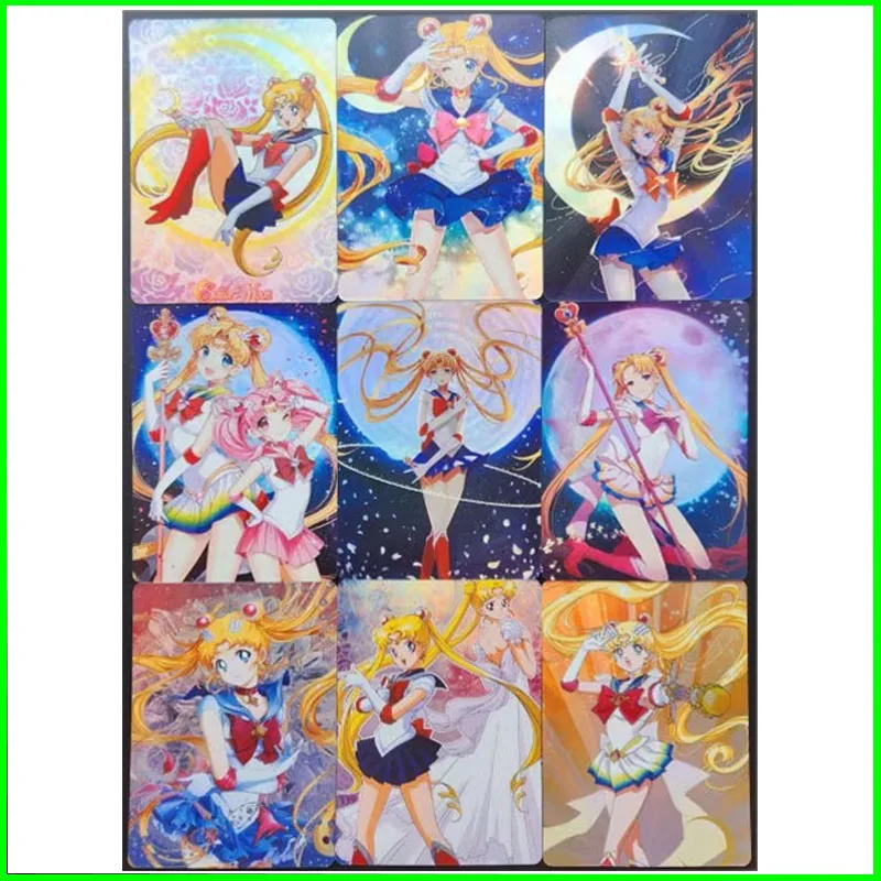 

Anime Character DIY Collectible Cards Noto Mamiko Kanna SAILOR MOON Laser Flash Card Boy Play Toys Christmas Birthday Gifts