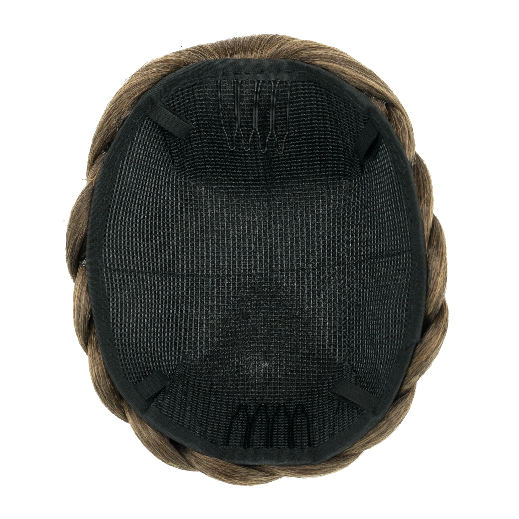 Synthetic Hairpieces Braided Chignon Black Blonde Clip In Fake Hair Bun Cover Donut Hair Pieces for Women