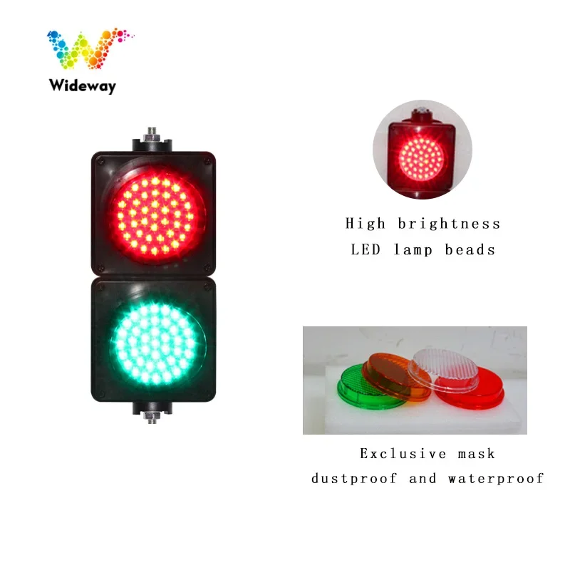 O mini verde vermelho 12V do módulo de sinal do brinquedo ilumina a pequena semáforo conduzido de 4 polegadas 100Mm