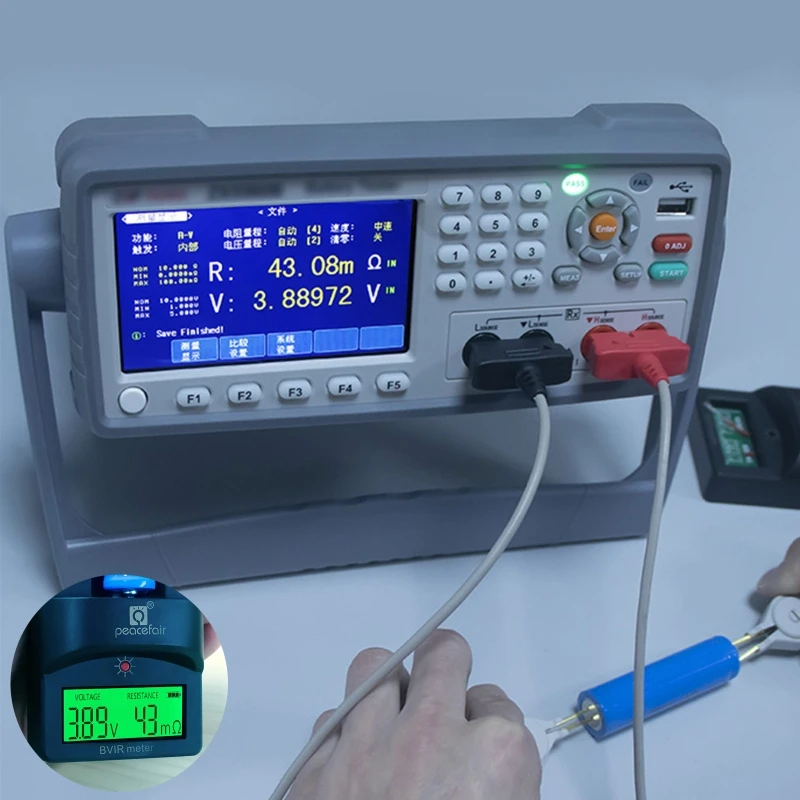 Testeur résistance Portable, testeur tension, testeur résistance interne batterie à 4 lignes, analyseur batterie