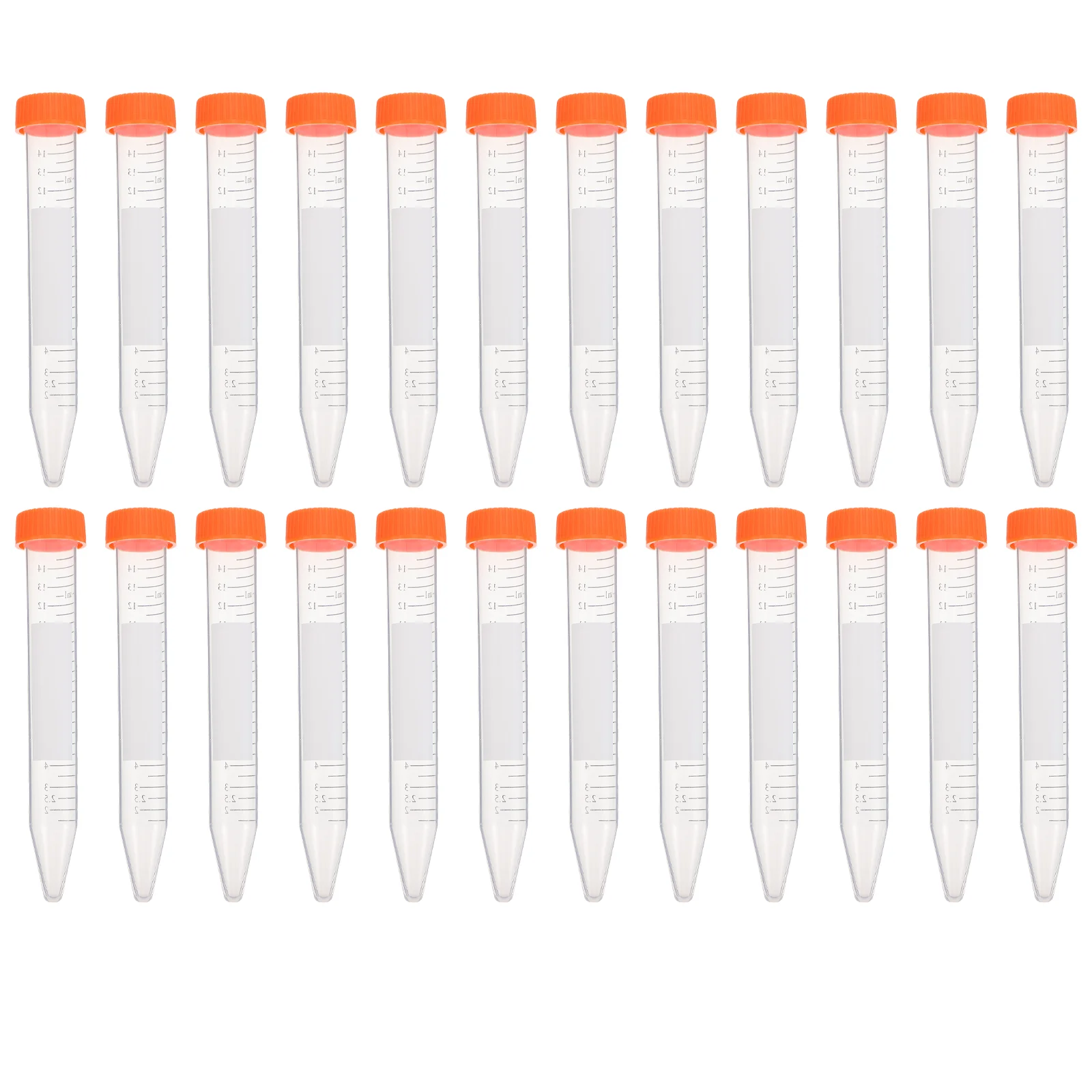 

25 Pcs Test Tubes with Lids Centrifuge Science Sample Vial Container Plastic 15ml