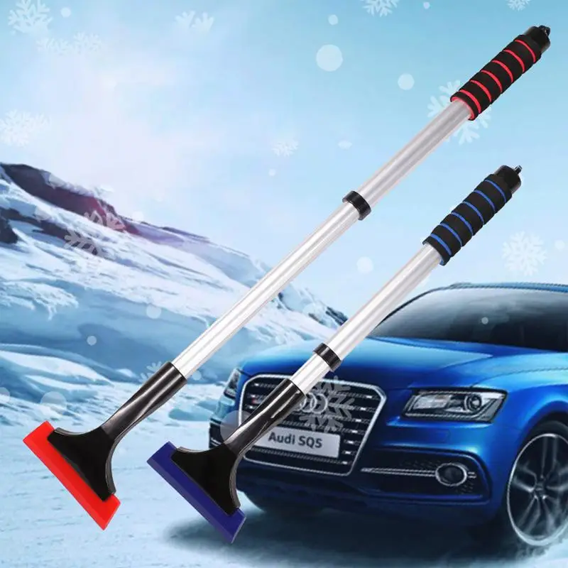 Pá de neve do carro inverno pára-brisa descongelamento raspador de gelo ferramenta de remoção de neve de vidro universal acessórios automóveis retrátil