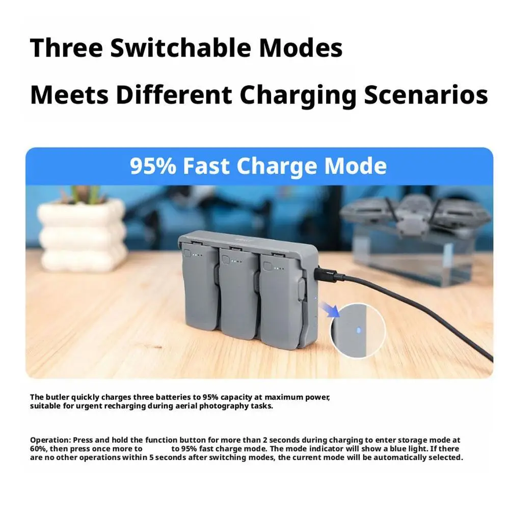 

Зарядный хаб для зарядного устройства DJI NEO 2, быстрое зарядное устройство-хаб для аксессуаров DJI Neo 2, чехол для зарядки трех аккумуляторов