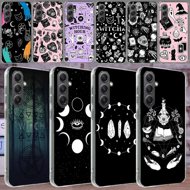 Occult Witchcraft Moon Gothic Witch Shell Phone For Samsung Galaxy Note 20 Ultra 10 Lite Plus 9 8 A50 A30 A20 A03 A04 A02S A70 A