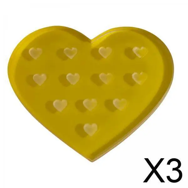 

Washable Transparent Crystal Glass Eyelash Glue Stand Heart-shaped Pallet Holder for Eyelash Enhancement Tools