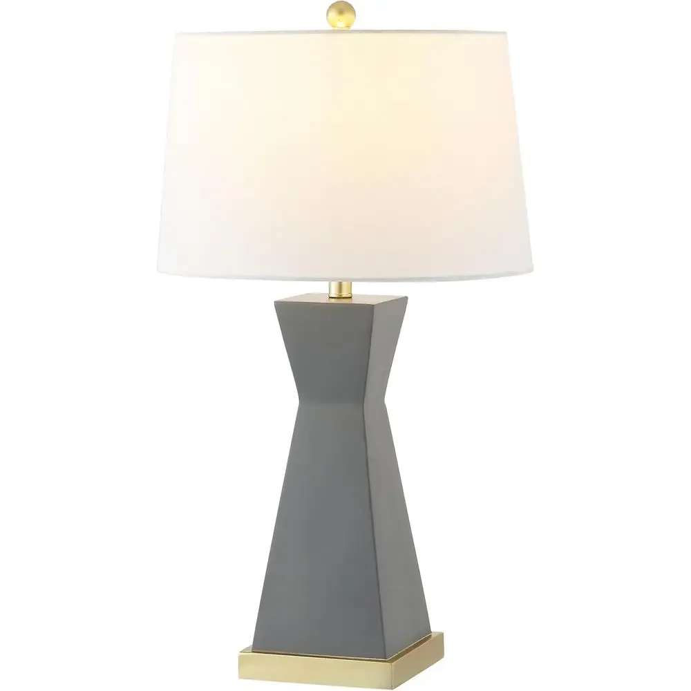 27-Inch Grey Resin Table Lamp Set of 2 with Scuted Body Design, Perfect for Living Room, Bedroom, Entryway, and Home Office, LED