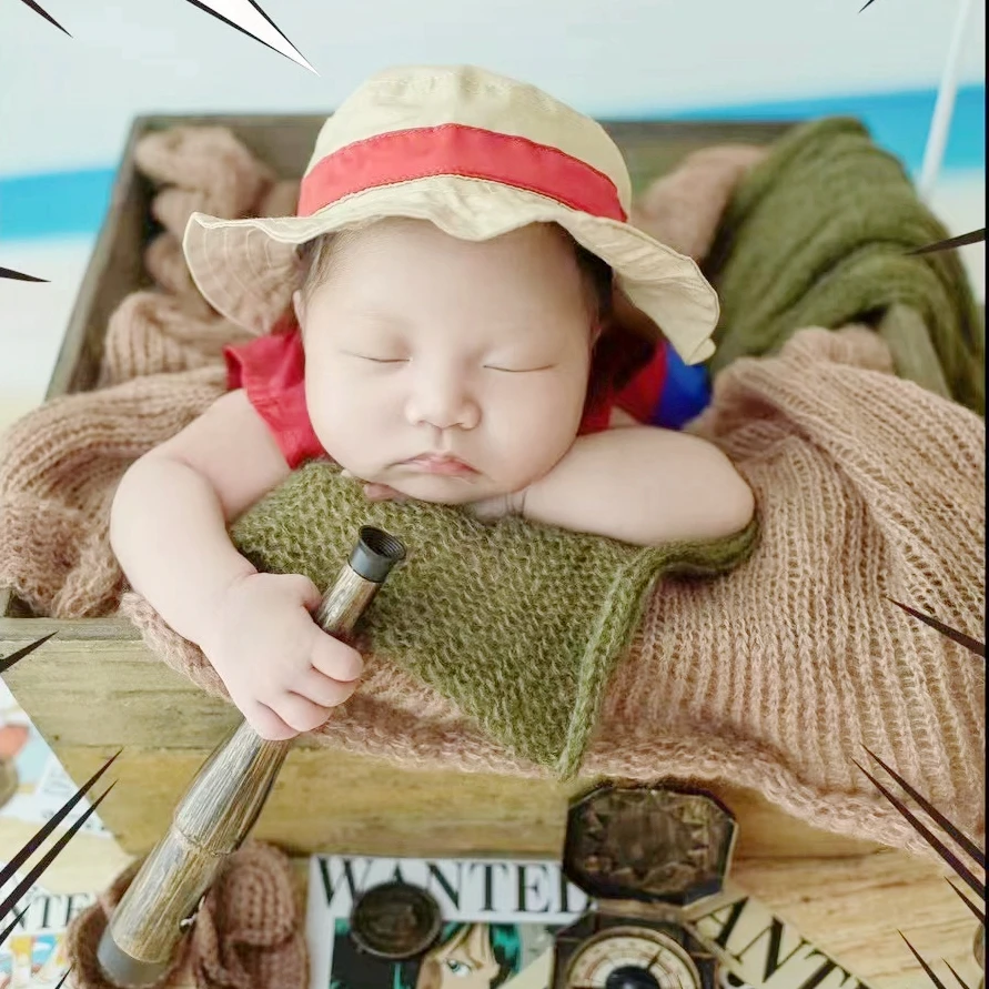 Red Newborn Photography Outfit Cotton Newborn Boy Clothes for Photography Props Comics Baby Photoshoot Outfit Baby Accessories