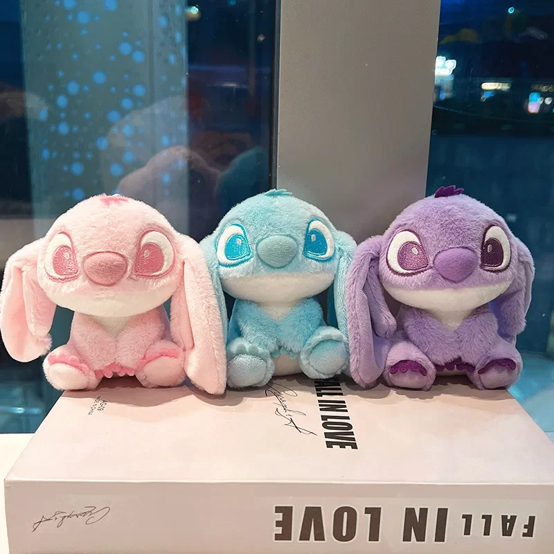 Zaino per bambola Kawaii Stitch Ciondolo piccolo Cartone animato Anime Giocattoli di peluche Ciondolo portachiavi per bambola di pezza Regala regali di compleanno per la fidanzata