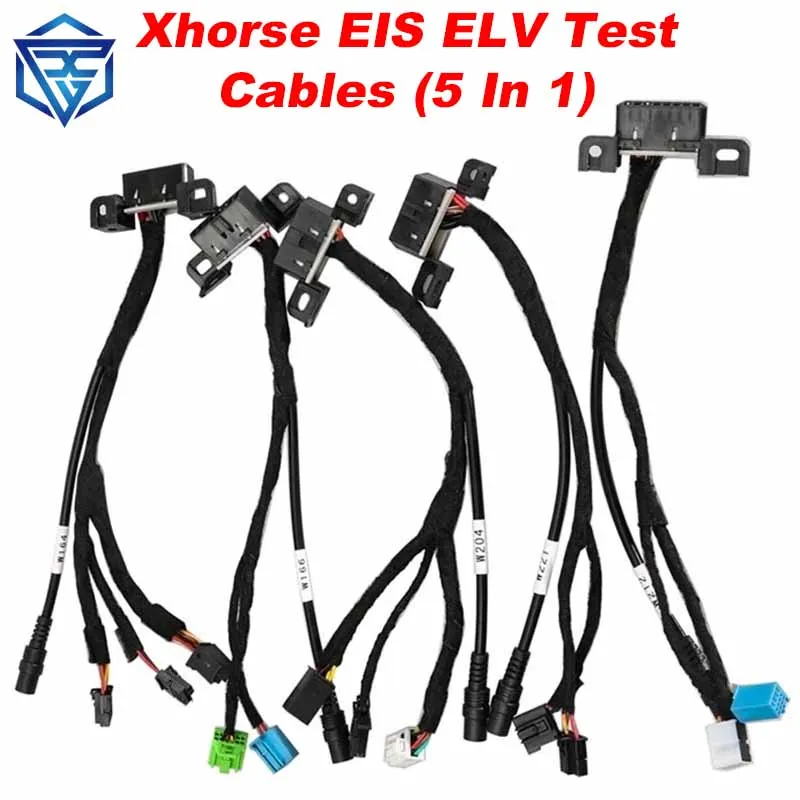 Xhorse EIS ELV Test Cables (5 In 1) for Mercedes Works Together with VVDI MB BGA TOOL EIS ELV Test Detection key cables