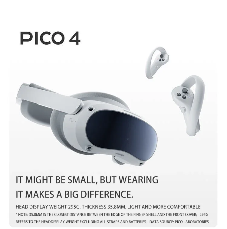 HOT Selling VR Headsets PICO 4  All-In-One vr/ar/mr equipment 8GB+256GB 4K 72Hz/90Hz 6Dof 105 FOV Spatial  PICO 4 glasses VR