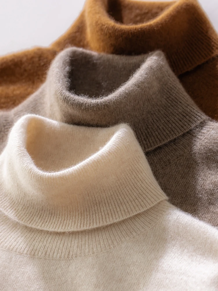 

Базовый пуловер, вязаный свитер, водолазка, 100% кашемир, осень-зима, теплая, мягкая однотонная женская одежда с длинными рукавами, топы