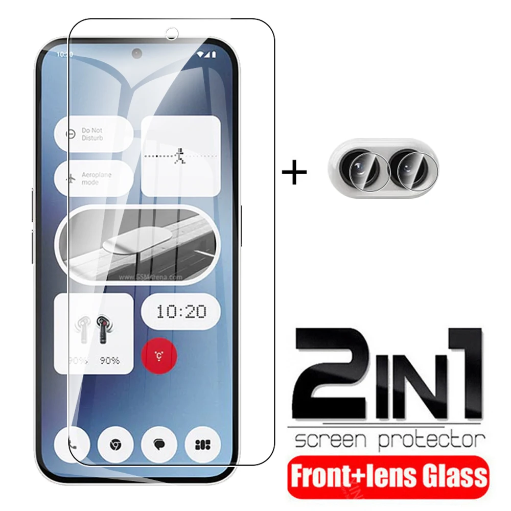 2in1 Tempered Glass Case For Nothing Phone (2a) Screen Protectors For Nothing Phone 2a 2 a Phone2a Camera Lens Protective Films