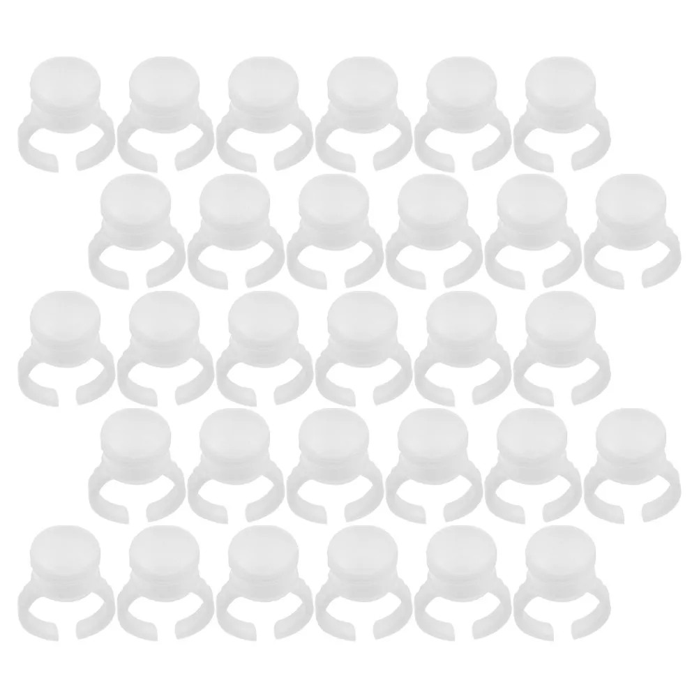 

200Pcs Eyelash Extension Ring Cups Plastic Glue Holders for Lash Application Tattooing Pigment Holder Salon Supplies