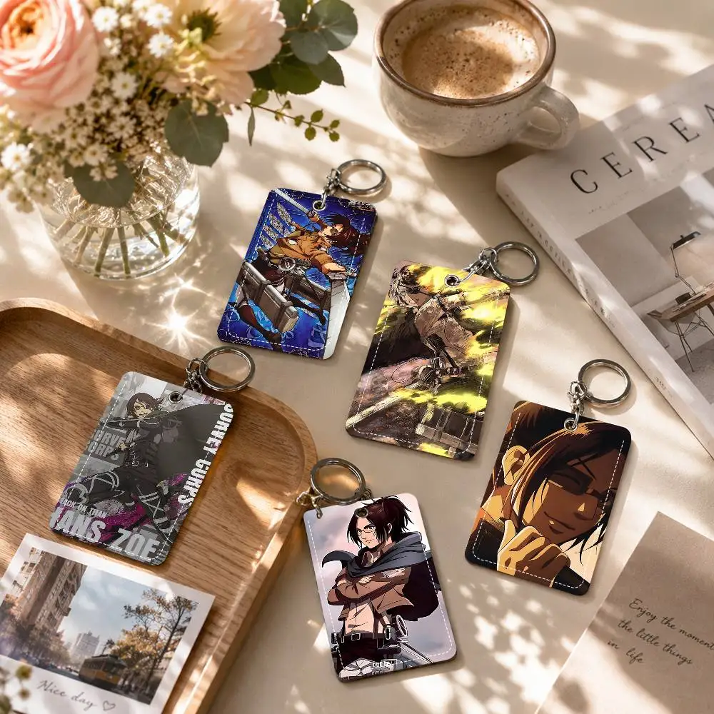 Hange Zoe Anime A-Attack On Titan Holder Suitable For Bank Card Subway Bus Card Wallet Card Case Badge Holder Keychain