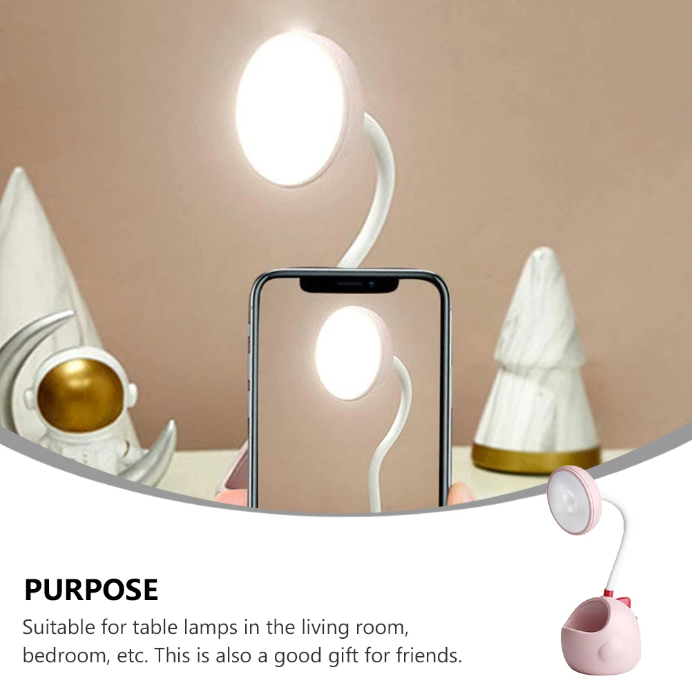 

Cartoon Dinosaur Table Lamp Reading Study Pen Holder Pink Built-in Office