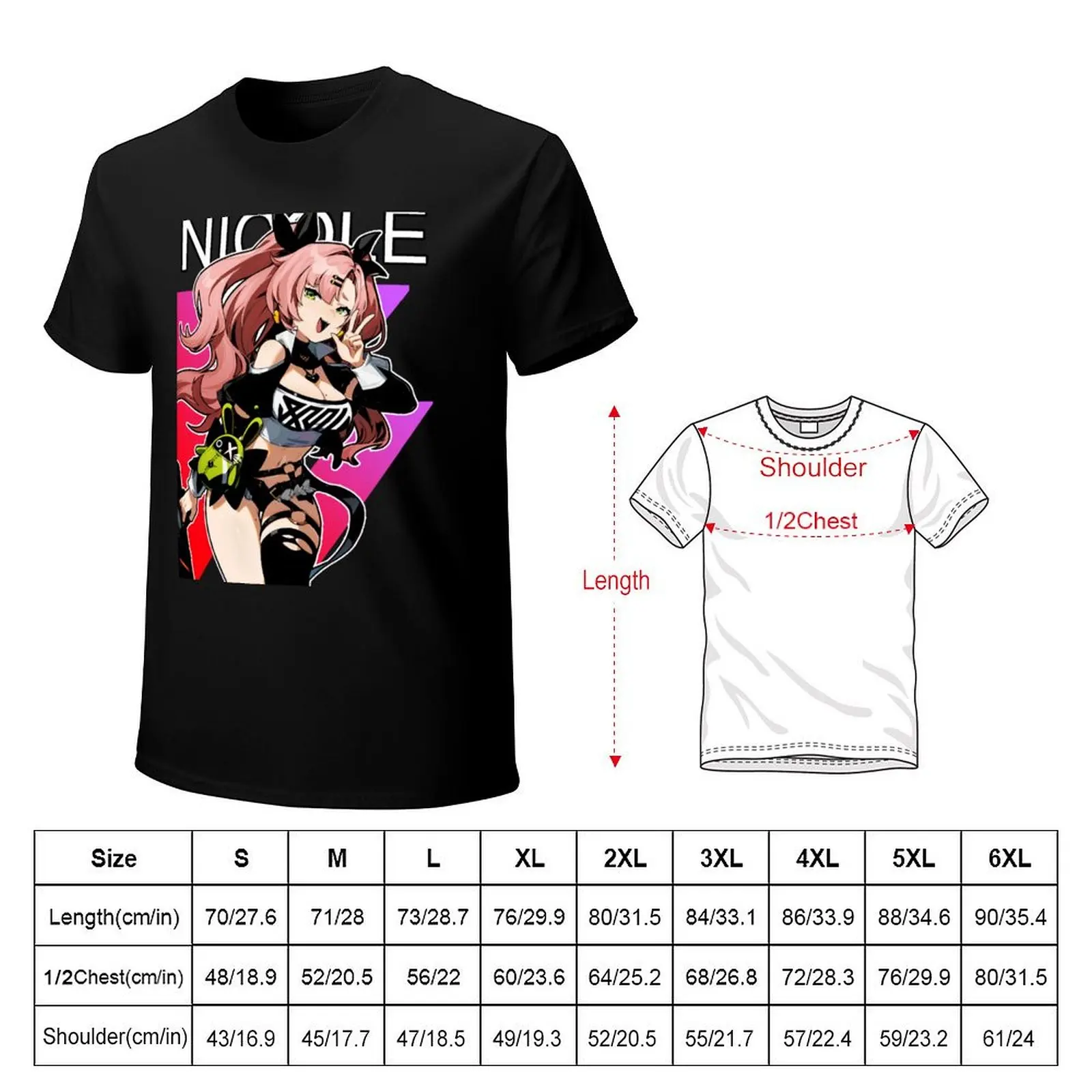 Nicole Demara Zenless Zone Zero Shirt fan Nicole ZZZ Stickers t shirt case decals T-Shirt Work Wear Short Sleeve T-Shirt