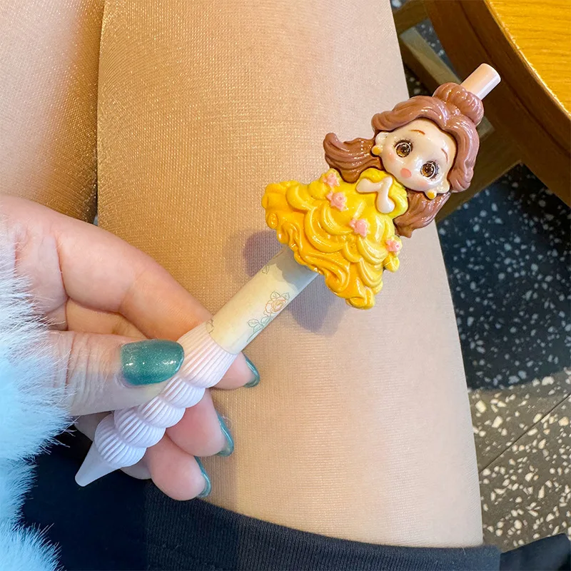 Disney Elsa Gel Pen Ballpoint Pen Black Ink 0.5mm Student Press Signature Pens Writing Stationery Cute Office School Supplies