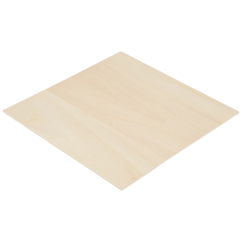 Feuilles de tilleul non finies, planche de bois vierge rectangulaire, découpes en bois pour l'artisanat, 20x20x0,2 cm, 10 pièces