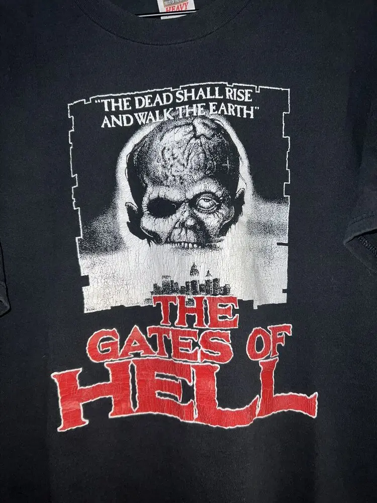 Lucio Fulci RARE Vintage 90s The Gates of Hell Graphic Zombie Horror Shirt XL