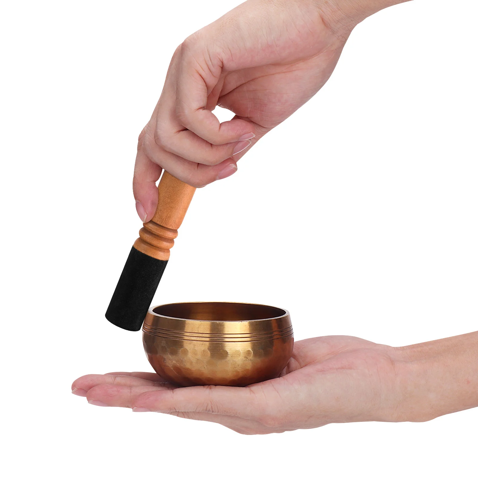

2Pcs Singing Bowl Mallet Buddha Sound Bowl Stick Easy Use Meditation Rod Deep Tone Accessory Wooden Mallet Stick