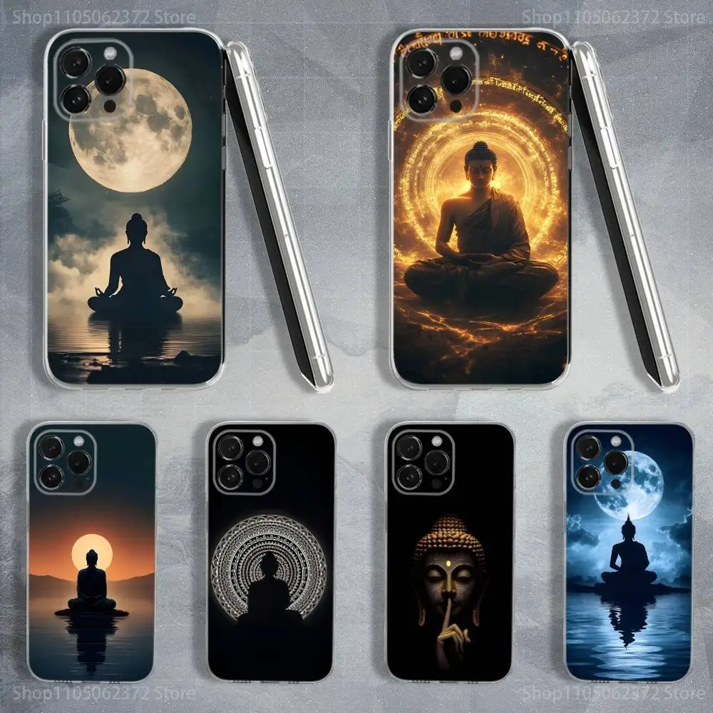 

Belief Buddha Art Pattern Phone Case For iPhone 16,15,14,13,12,11 Pro,Max,Plus,X,XS,XR,SE,Mini Transparent Soft Cover