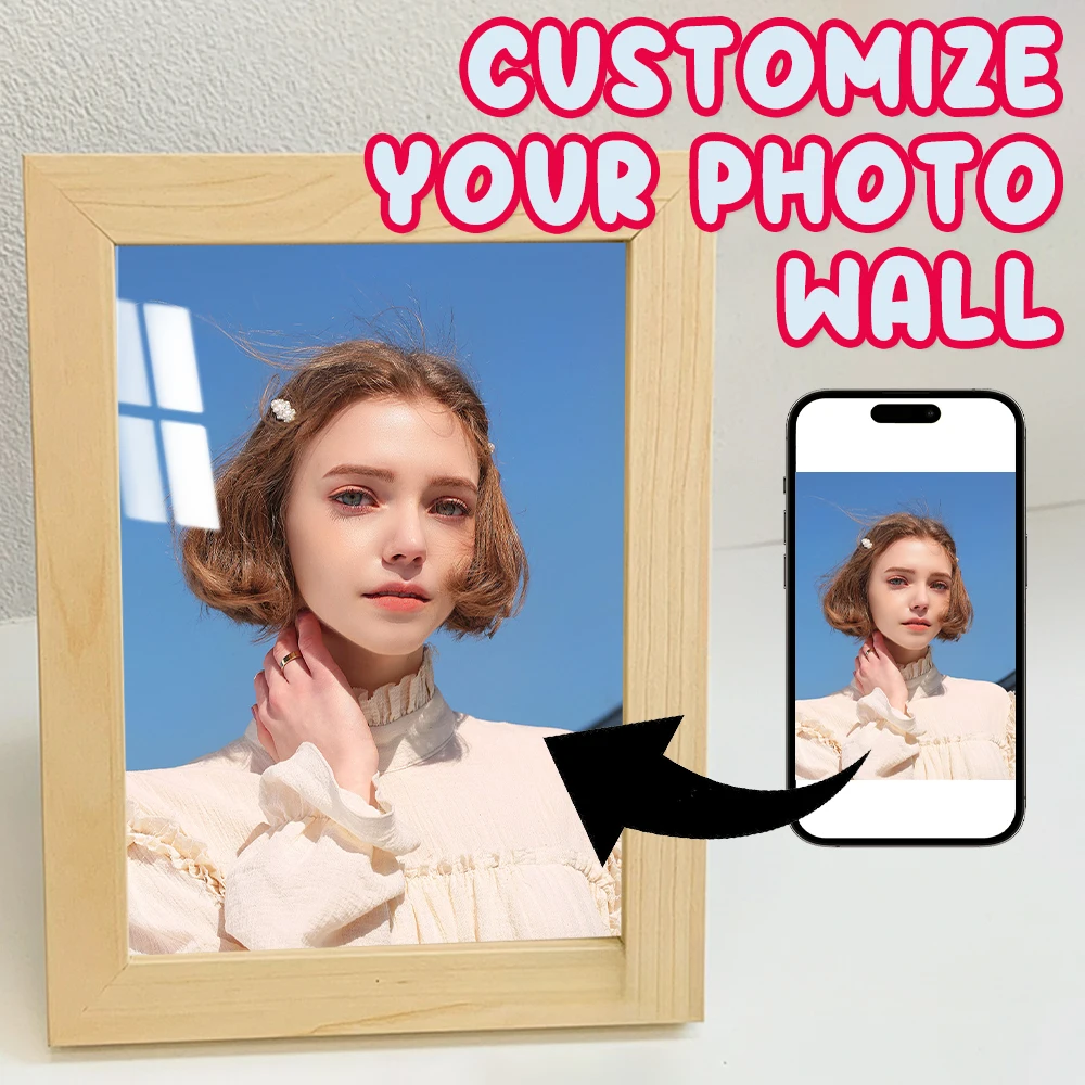 Marco de fotos de imagen personalizado, marcos de imagen personalizados para regalo, múltiples opciones de tamaño, arte de pared, decoración de habitación, 1 ud.