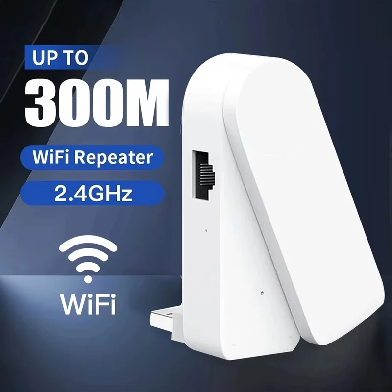 300Mbps USB Wireless WIFI Repeater with RJ45 Network Port 2.4G WiFi Range Extender Wi-Fi Signal Amplifier Network Extension NFC