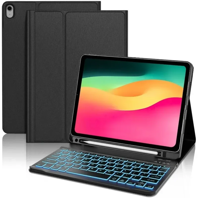 

Чехол с клавиатурой для iPad 11, чехол A16 с магнитной подсветкой и магнитной подсветкой для iPad 10, 11 поколения, 2025 2022, чехол