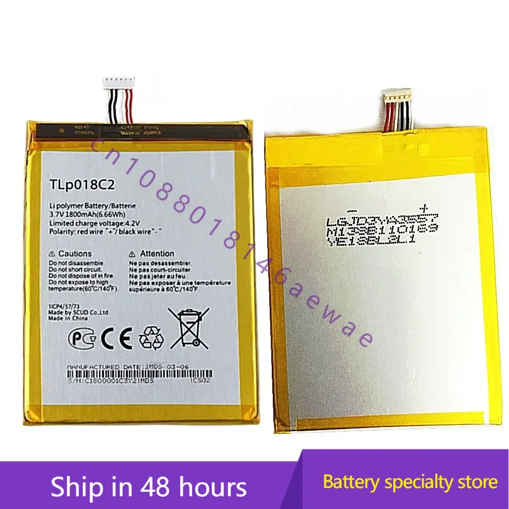 

TLp018C2 1800mah 6.66wh 3.7v for Alcatel One Touch Idol Ultra OT 6033 OT-6033 6033X TCL S850 batteries