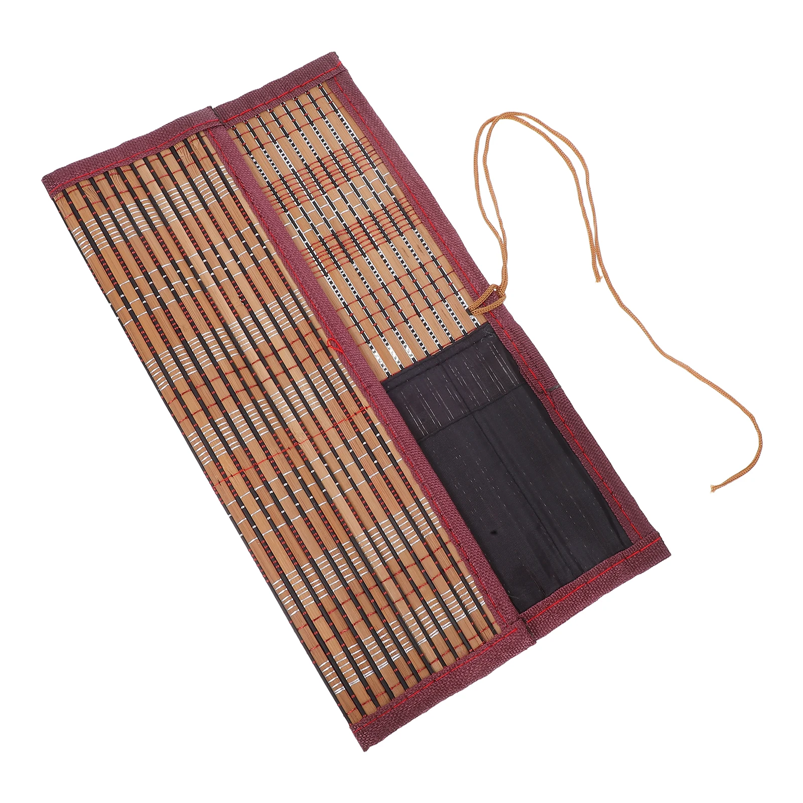 Astuccio per matite ricaricabile in bambù, organizer per attrezzi in tela, per artisti, porta pennelli per pittura ad olio, acquerello, durevole