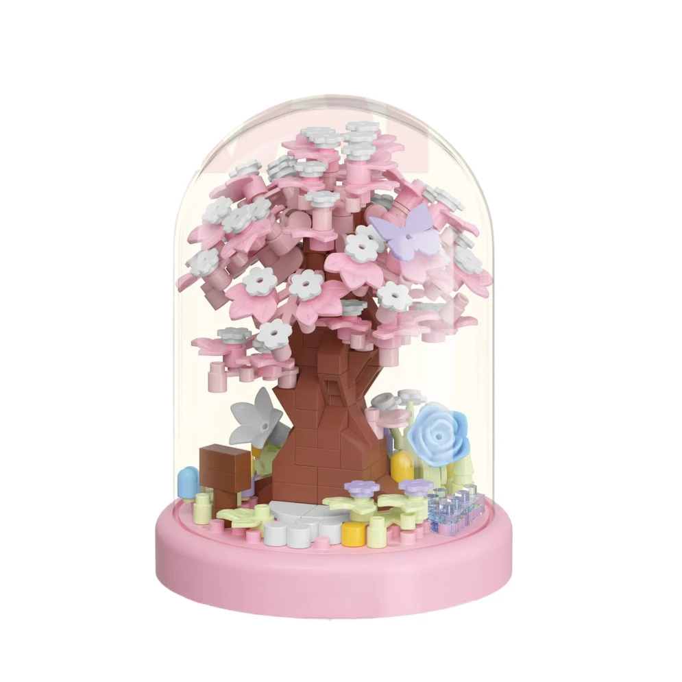 Flower Building Blocks Season Tree Spring Summer Autum Winter Sakura Maple Everlasting Plant Toy fordecorative toy gifts