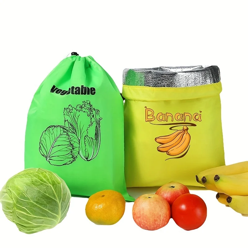 3 قطعة الخضار والفواكه الطماطم حقيبة تسوق حقيبة التخزين الطازجة حفظ للصدمات الخس الموز الطازجة حفظ حقيبة الرباط