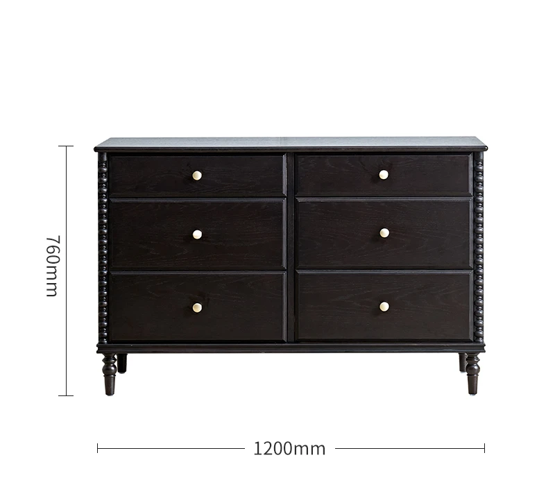 

French Retro Solid Wood Chest of Drawers Dressing Table American Retro Storage Cabinet Locker Bed Front Cabinet