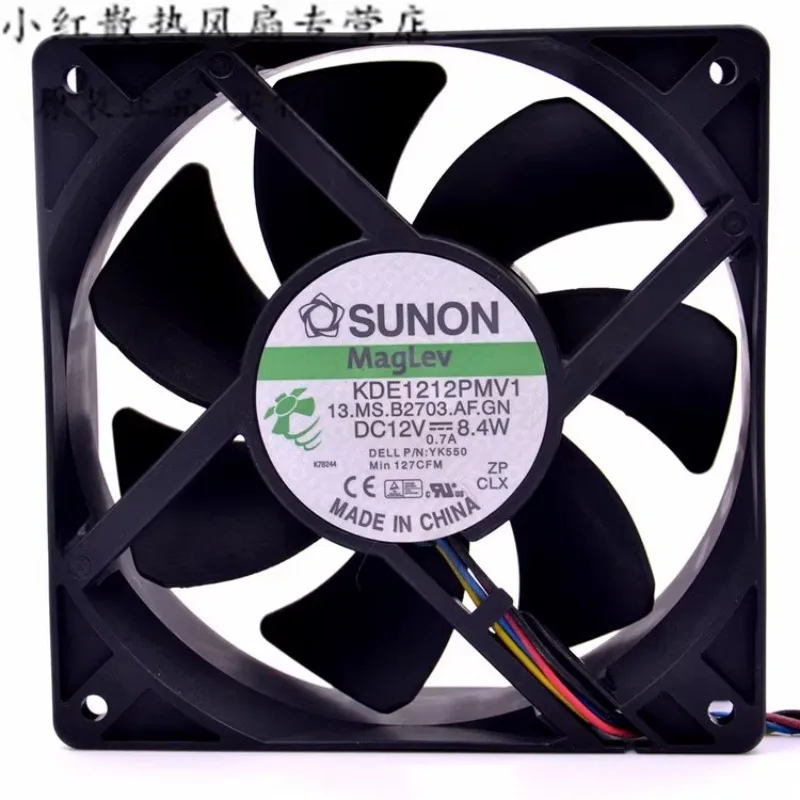 Nuevo ventilador enfriador para Sunon KDE1212PMV1 12CM 12038 12V 8,4 W levitación magnética 4 cables PWM ventilador de refrigeración silencioso 120*120*38mm