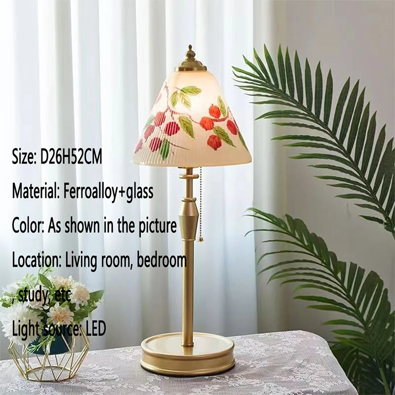 OUFULA French Table Lamp American Retro Living Room Bedroom Villa European Creative Bedhead Desk Light image 5