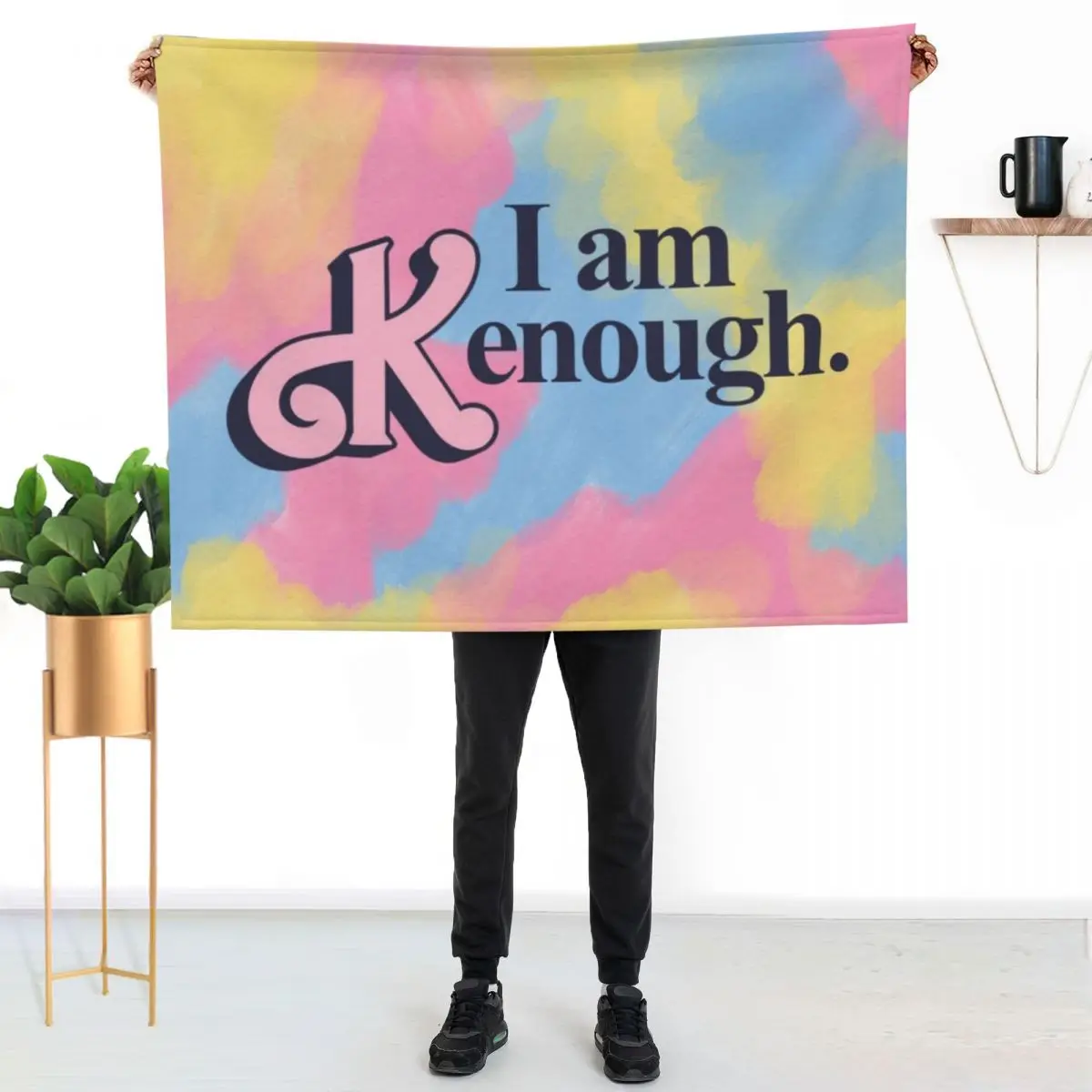 

I am kenough Throw Blanket Warm Comfortable Blanket for Office Napping