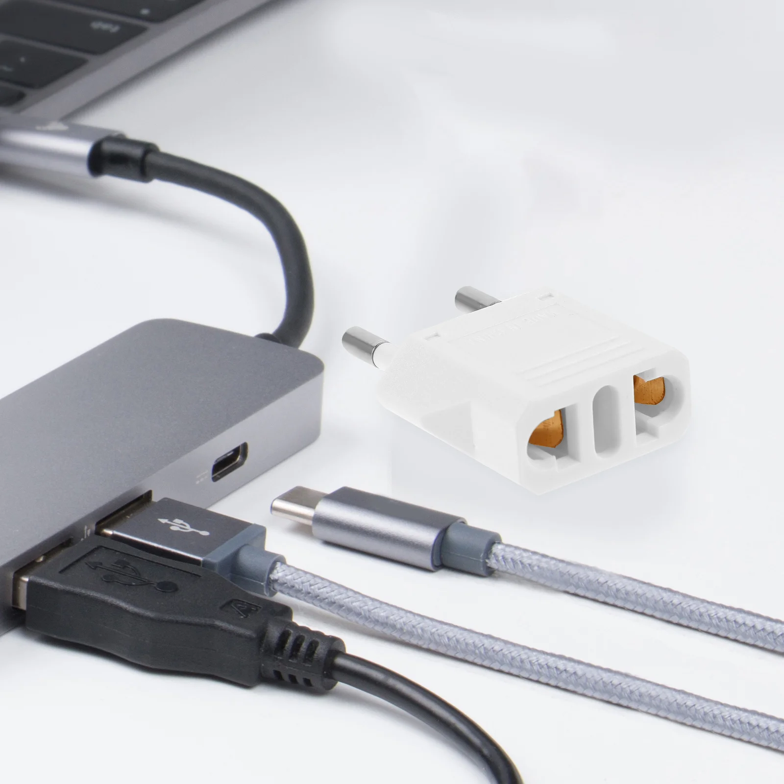 

6a European Plug Adapter Compact Solid Copper Travel Ac Adapter Eu Italian Wall Converter for International Trips