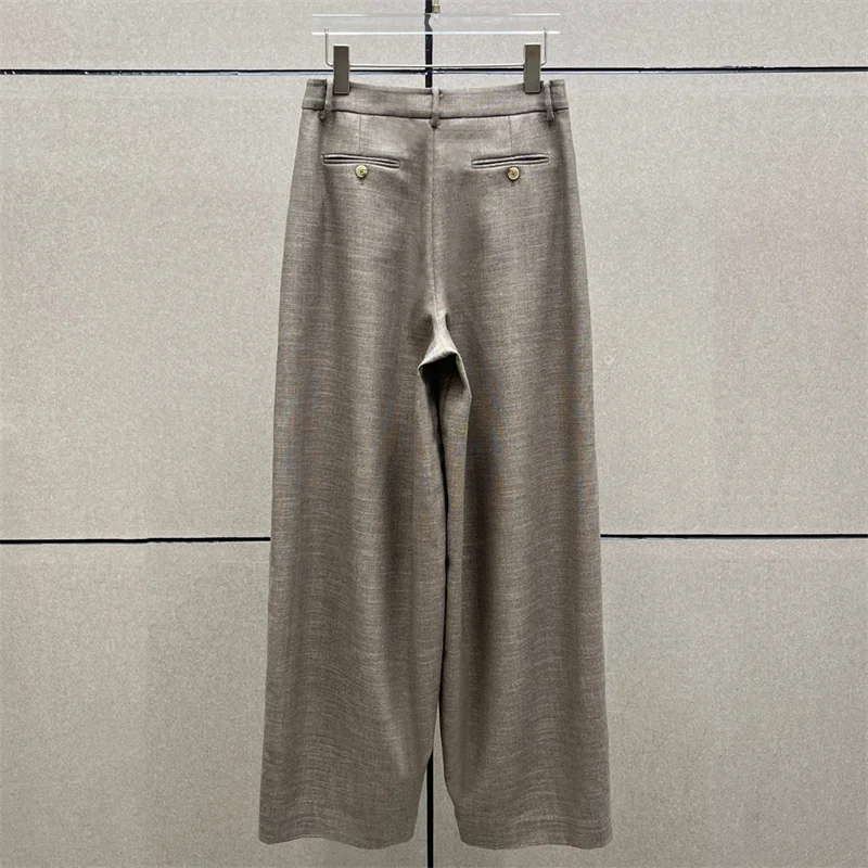 Women's pants New high waisted slim fit straight leg pants for spring 2026 Casual versatile women's suit pants y2k trousers