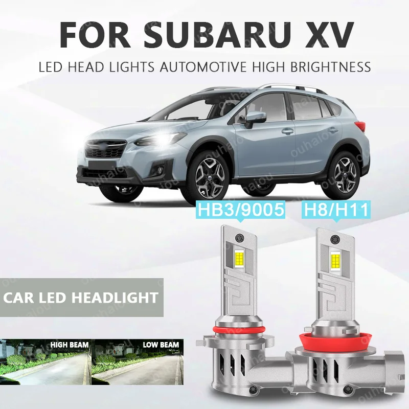 

For SUBARU XV 2PCS H8H11 Light LED Chips Head Lamp HB3(9005) Fog Lights Bulb Accessories with heat sink
