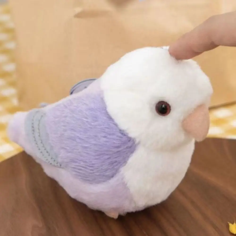 Lifelike Parrot Plush Bird Toy Pendant Lifelike High Fidelity Stuffed Doll Keychain Soft Portable Backpack Key Ring Kids Gift