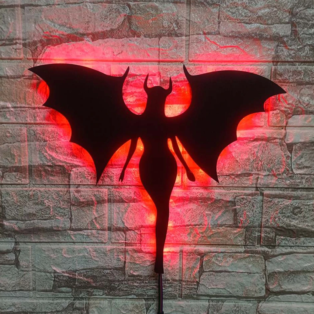 USB Modern Creative LED Multicolor 3D Wall Lamp Interior Decoration Background Remote Control Night Light Cable 2M Long