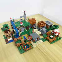TreeHouse Village Farm Cave Mine Alex Zombie Action Figures Building Blocks Toys Gift for Children